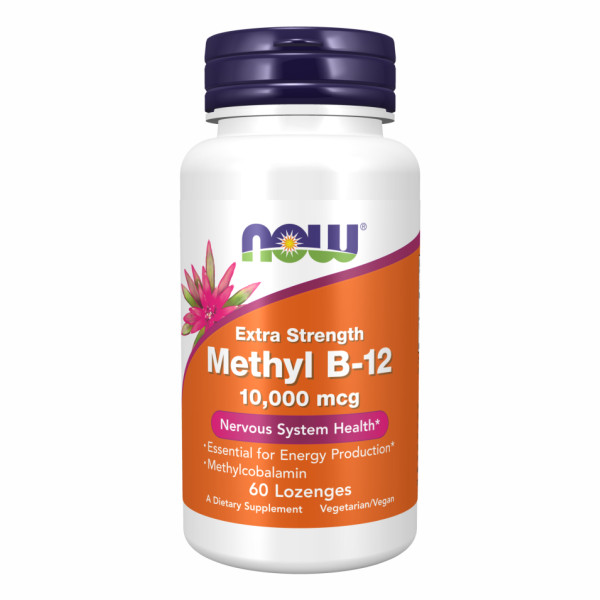 Витамин B12  Now Foods (Extra Strength B-12) 10000 мкг 60 леденцов