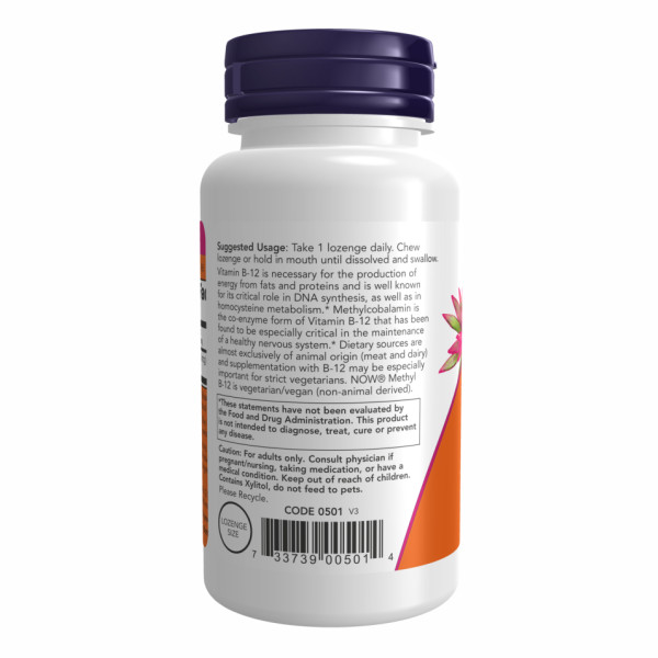 Витамин B12  Now Foods (Extra Strength B-12) 10000 мкг 60 леденцов