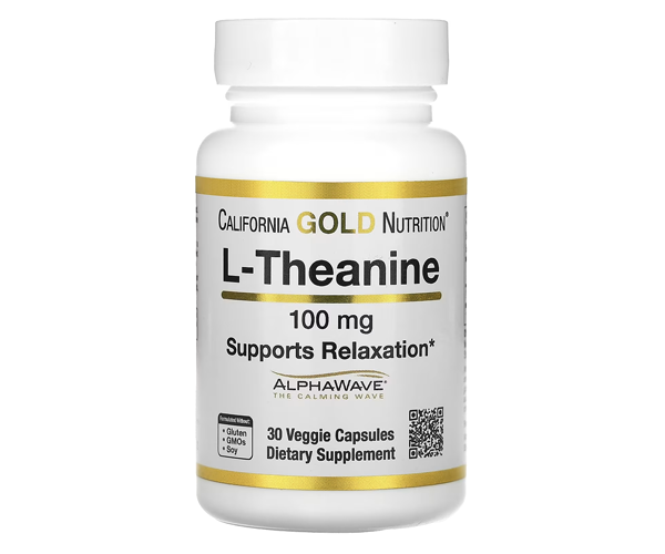 L-теанин California Gold Nutrition (L-Theanine Supports Relaxation) 100 мг