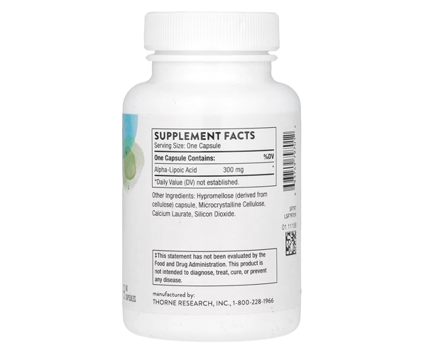 Альфа-ліпоєва кислота Thorne Research (Alfa-lipoic acid) 300 мг 60 капсул