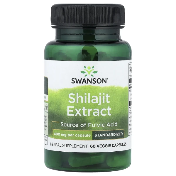 Екстракт Мумійо Swanson (Shilajit Extract) 400 мг 60 капсул
