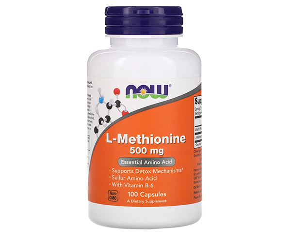 Метионин с витамином В6 NOW Foods (L-Methionine) 500/ 10 мг