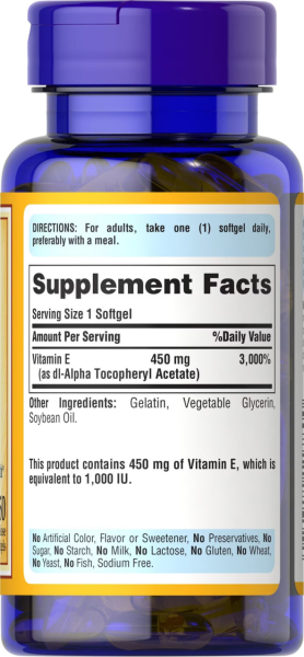 Витамин Е Puritan's Pride (Vitamin E) 1000 МЕ 