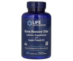 Восстановление костей с суперактивным К2 Life Extension (Bone restore elite with super potent K2) 120 капсул