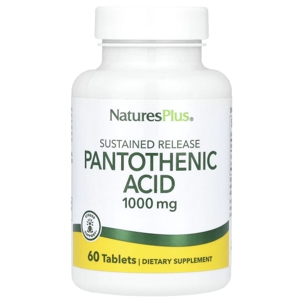 Пантотеновая кислота Natures Plus (Pantothenic acid) 1000 мг 60 таблеток