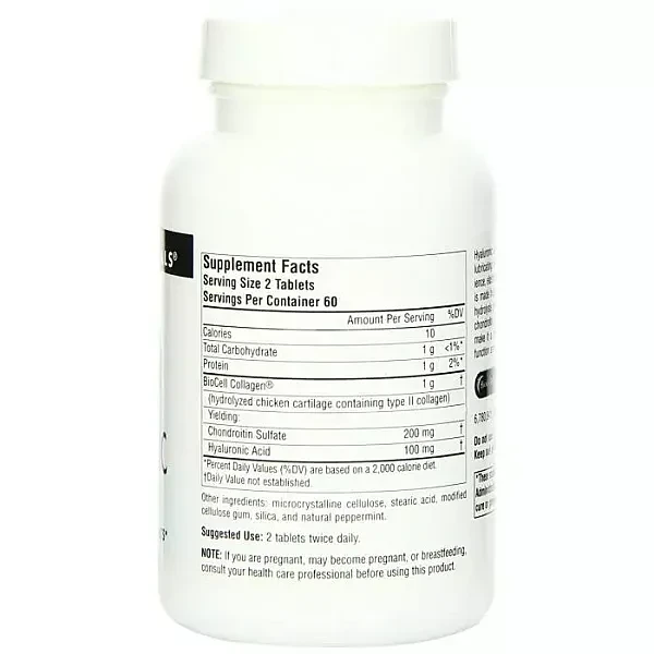 Гиалуроновая кислота Source Naturals (Hyaluronic Acid) 50 мг 60 таблеток