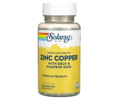 Цинк та Мідь Solaray (Zinc Copper) 100 капсул