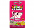 Жувальні вітаміни для дітей з вишневим смаком Natures Plus  Inner Ear Support Animal Parade 90 жув. таблеток