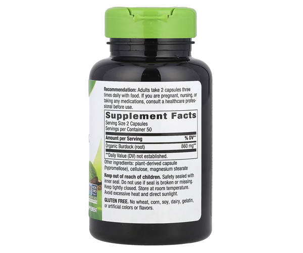 Корень лопуха Nature's Way (Burdock) 475 мг 100 капсул