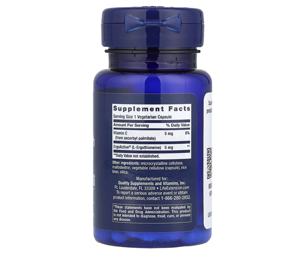 L-ерготіонеїн Life Extension  (Essential Youth L-Ergothioneine) 5 мг 30 капсул
