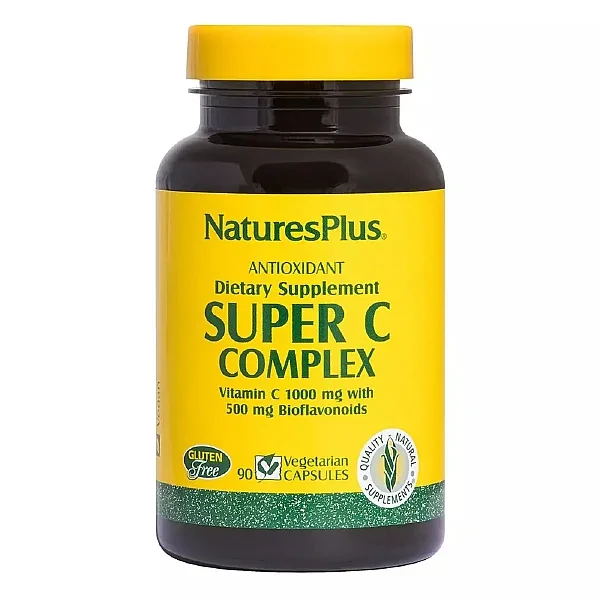 Супер комплекс витамина С с биофлавоноидами Natures Plus (Super C Complex Vitamin C) 1000 мг/500 мг 90 капсул