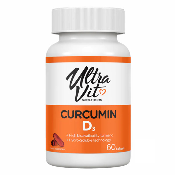 Куркумін із вітаміном D3 (Curcumin D3) 500 мг/5 мкг 60 капсул