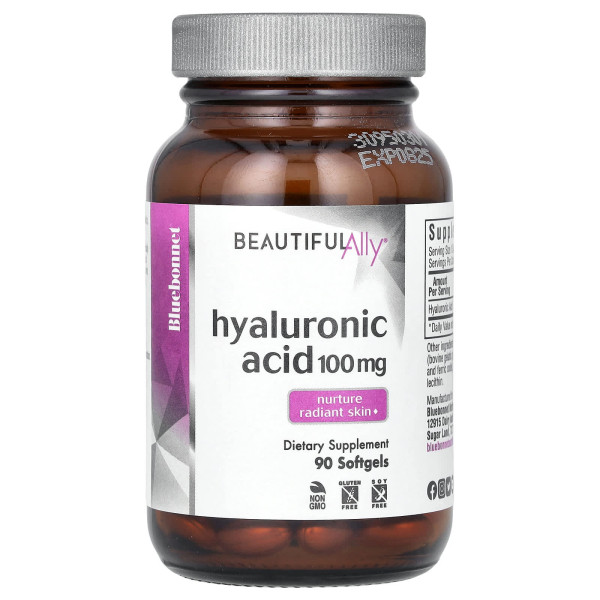 Гіалуронова кислота Bluebonnet Nutrition  (Beautiful Ally) 100 мг 90 капсул