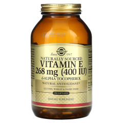 Вітамін E натуральний d-alpha токоферол Solgar  (Vitamin E) 400 ME 250 капсул