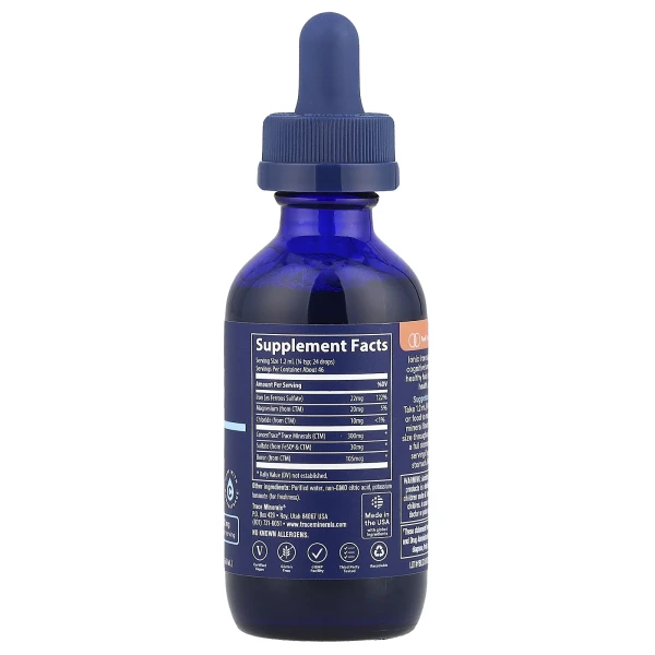 Іонне залізо Trace Minerals Research  (Ionic Iron) 22 мг 59 мл