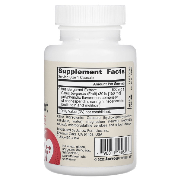 Бергамот Jarrow Formulas  (Citrus Bergamot) 500 мг 60 капсул