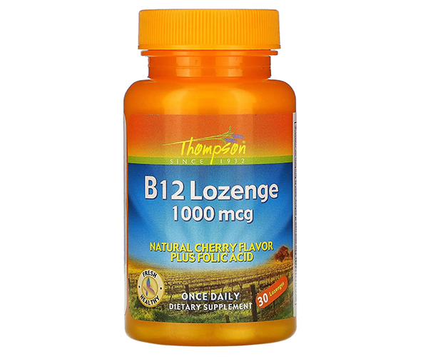 Вітамін B12 Thompson (Vitamin B12 Lozenge) 1000 мкг 30 таблеток для розсмоктування зі смаком вишні