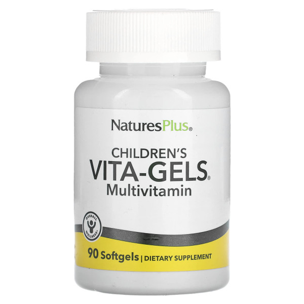 Комплекс витаминов для детей Natures Plus (Children's Vita-Gels) 90 капсул со вкусом апельсина