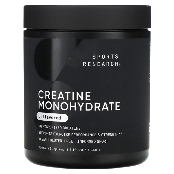 Креатин моногидрат Sports Research (Creatine monohydrate)  300 г