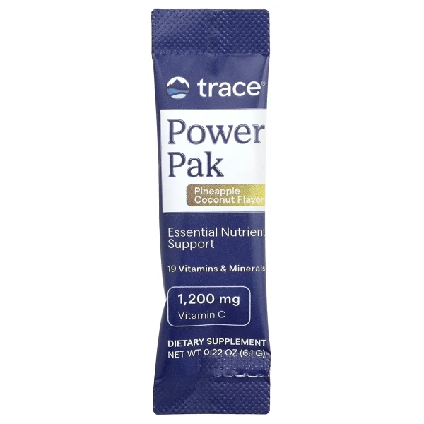 Електроліти Trace Minerals Research (Electrolyte Stamina Power Pak) 30 пакетиків зі смаком ананасу