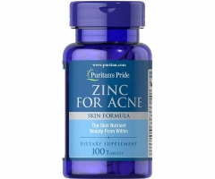Цинк від прищів Puritan's Pride (Zinc for Acne) 100 таблеток