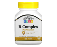 Комплекс витаминов группы B с витамином C 21st Century (B-Complex plus vitamin C) 100 таблеток