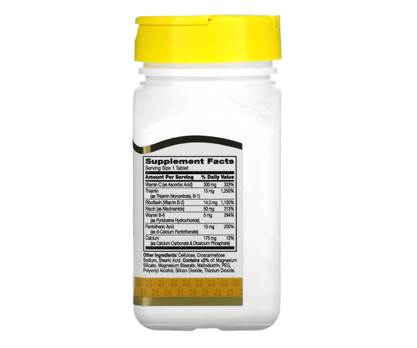Комплекс витаминов группы B с витамином C 21st Century (B-Complex plus vitamin C) 100 таблеток