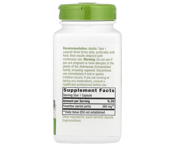 Піретрум дівочий Nature's Way  (Feverfew Herb) 380 мг 