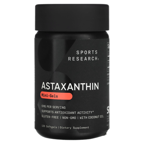 Астаксантин Sports Research (Astaxanthin)  6 мг 120 капсул
