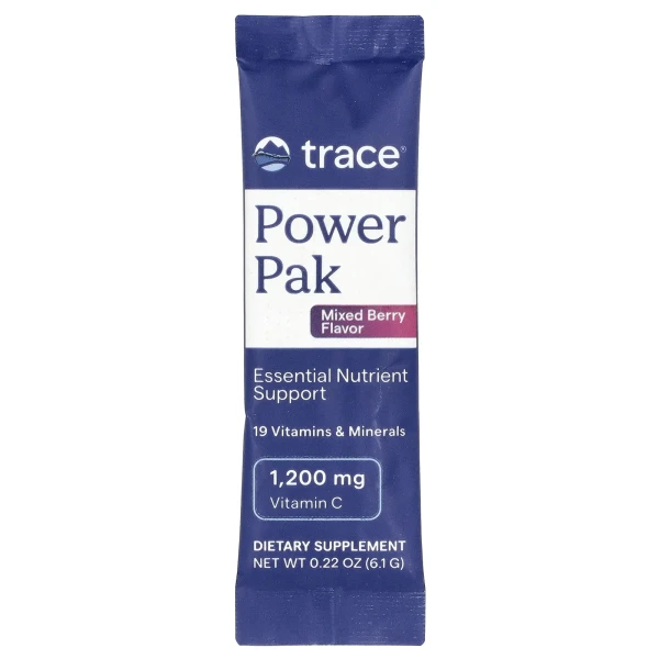 Електроліти Trace Minerals Research  (Electrolyte Stamina Power Pak) 30 пакетиків із ягідним смаком
