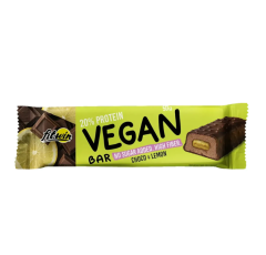 Протеїновий Веганський батончик FitWin Vegan Bar шоколад-лимон 12*50 гр