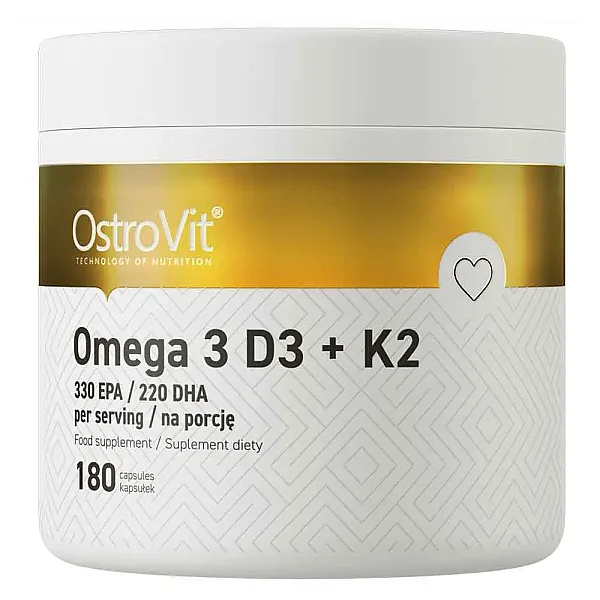 Омега 3 D3+K2 Ostrovit (Omega 3 D3+K2) 180 капсул