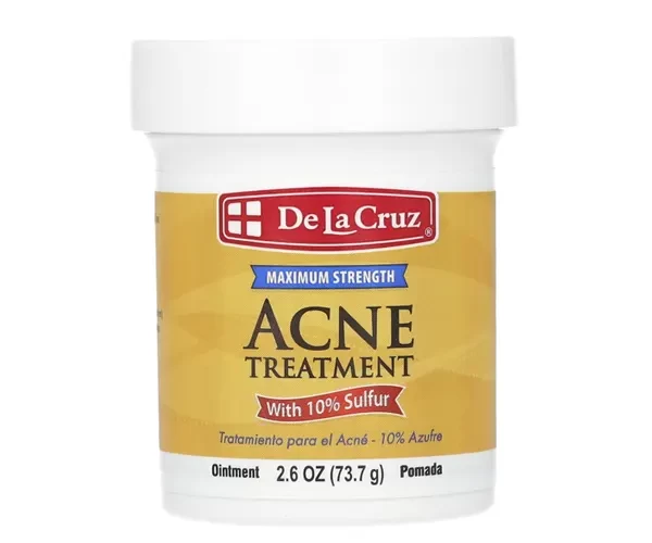 Мазь для лечения акне с 10% серой De La Cruz (Acne treatment ointment with 10 sulfur) 