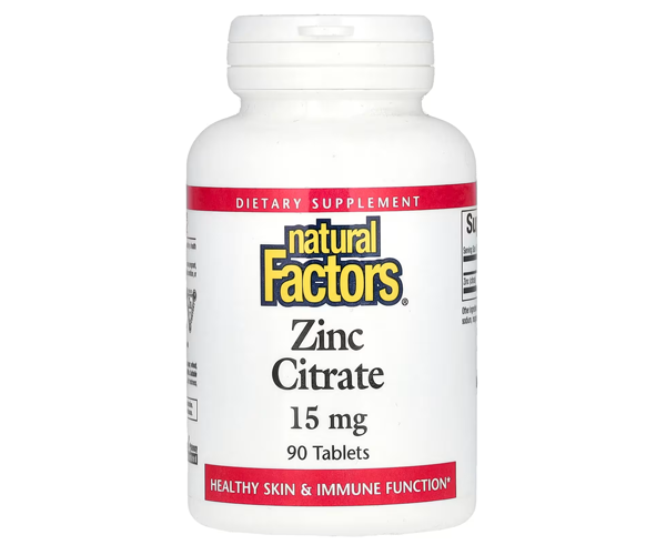 Цитрат цинку Natural Factors  (Zinc Citrate) 15 мг 90 таблеток