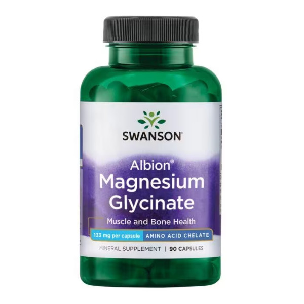 Гліцинат магнію Swanson  (Magnesium Glycinate Albion) 133 мг 90 капсул
