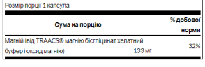 Гліцинат магнію Swanson  (Magnesium Glycinate Albion) 133 мг 90 капсул