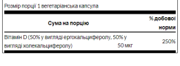 Комплекс D з вітамінами D2 та D3 Swanson (D Complex D2 abd D3) 2000iu(50mcg) 60 капсул