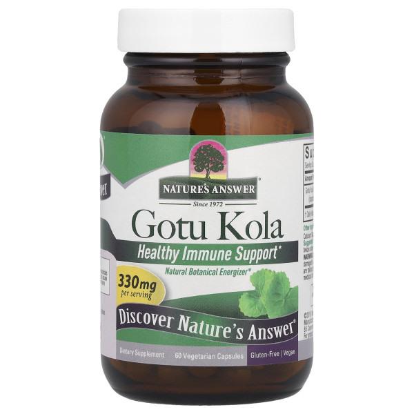 Готу кола Natures Answer (Gotu Kola) 330 мг 60 капсул