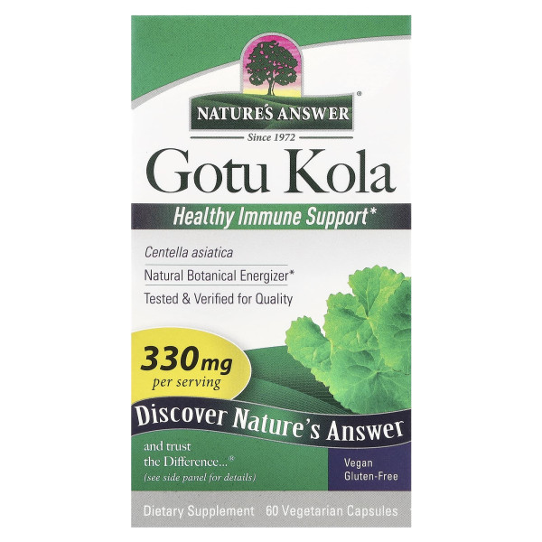 Готу кола Natures Answer (Gotu Kola) 330 мг 60 капсул