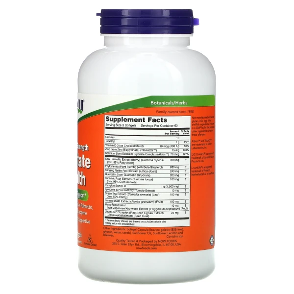 Здоров'я простати NOW Foods (Prostate Health) 180 капсул