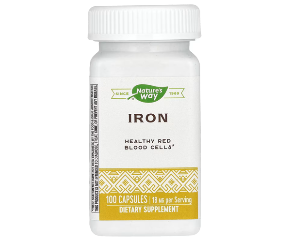 Залізо Nature's Way  (Iron) 18 мг 100 капсул