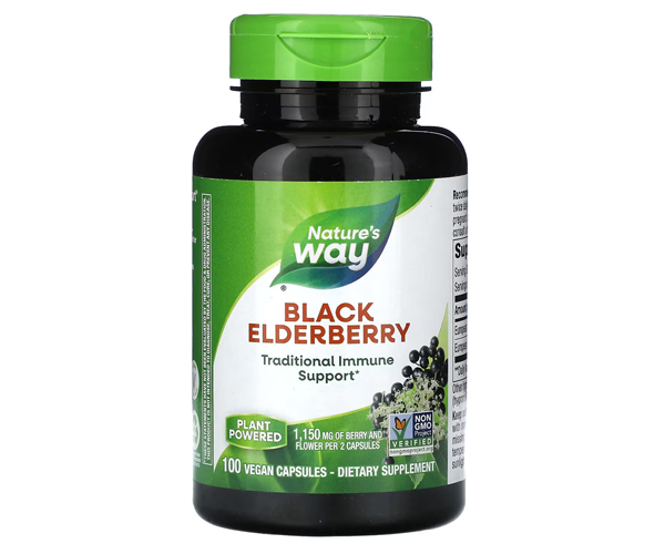 Черная бузина Nature's Way (Elderberry) 100 капсул