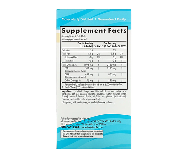 Риб'ячий жир Nordic Naturals (Ultimate Omega 2X) 2150 мг зі смаком лимона