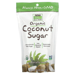 Кокосовий цукор NOW Foods  (Coconut Sugar) 454 г