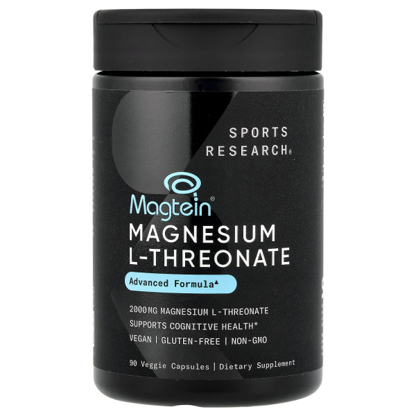 L-треонат магния Sports Research Magtein® 90 капсул