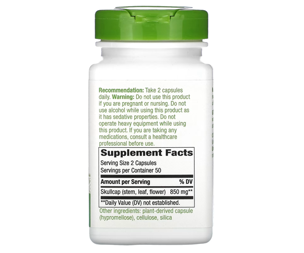 Шоломник Nature's Way  (SCULLCAP) 425 мг 100 капсул