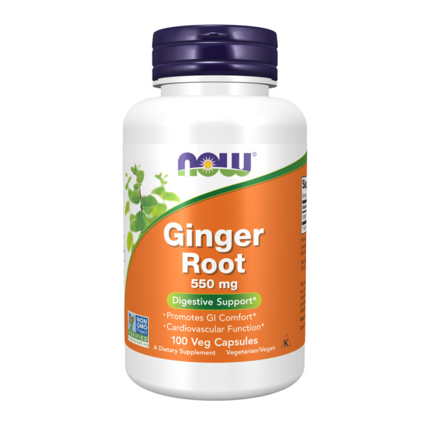 Корінь імбиру NOW Foods  (Ginger Root) 550 мг 100 капсул