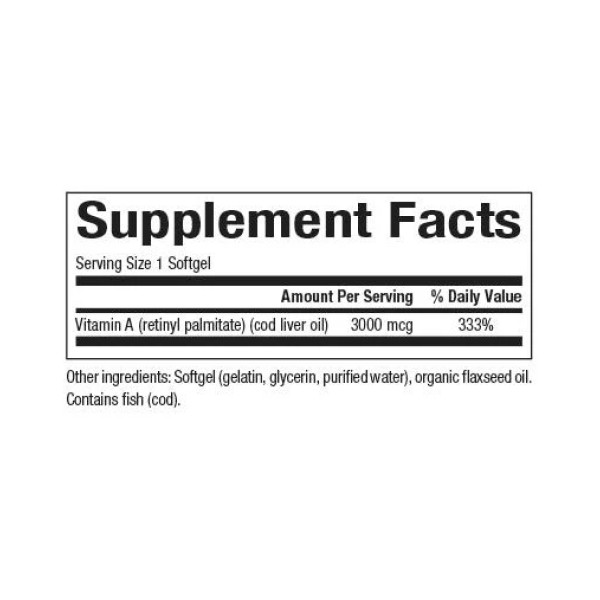 Витамин A Natural Factors (Vitamin A) 10000 МЕ 180 капсул