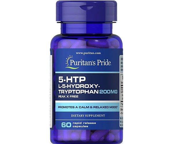 5-HTP 5-Гидрокситриптофан быстрого высвобождения Puritan's Pride (5-HTP) 200 мг 60 капсул