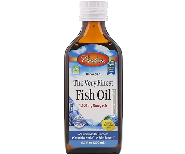 Рыбий жир норвежский со вкусом лимона Carlson Labs (Fish Oil) 